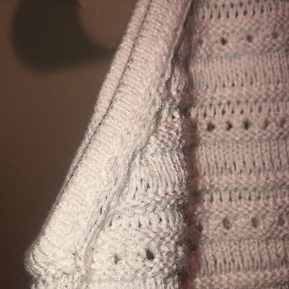 WHBM white knit summer sweater. Size L - Picture 4 of 5